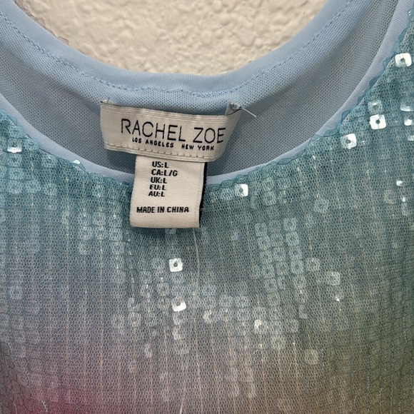 Rachel Zoe Sequin Sleeveless Multicolor Top Size L - Picture 5 of 6